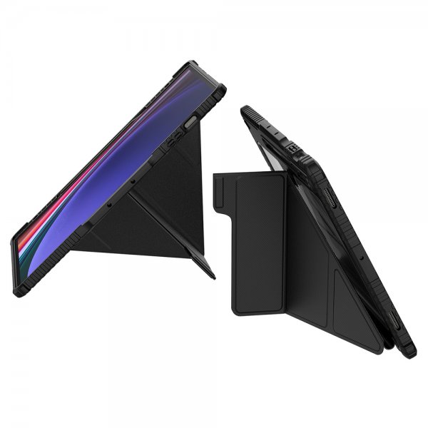 Nillkin Samsung Galaxy Tab S9 Plus/S10 Plus Kotelo Bumper Leather Case Pro Musta