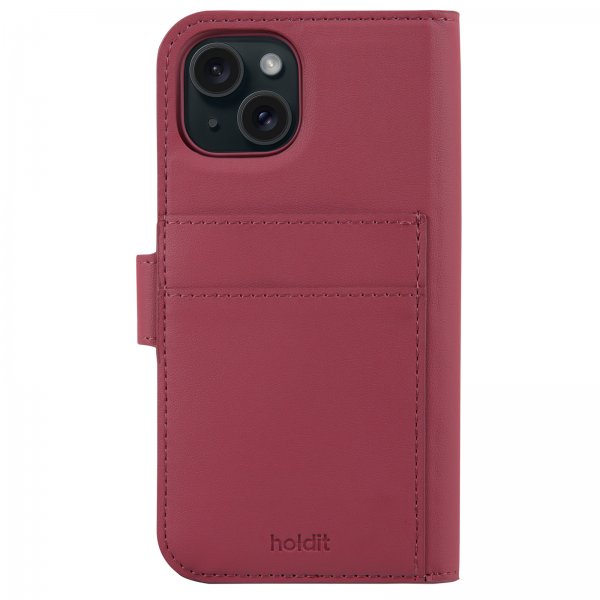 holdit iPhone 13/iPhone 14 Suojakotelo Wallet Case Magnet Plus Red Velvet