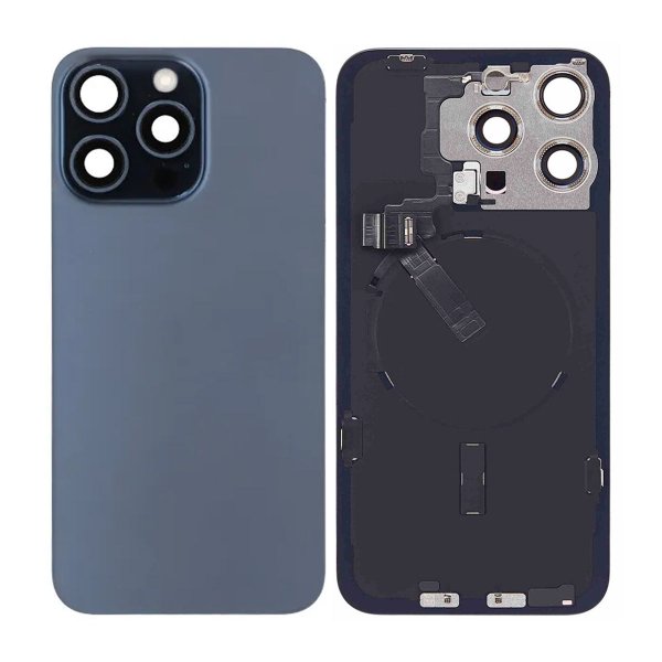 iPhone 15 Pro Max Takalasi Täydellinen OEM - Sininen