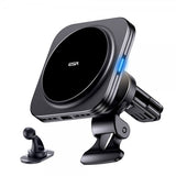 ESR-autoteline Qi2 Air Vent Wireless Car Charger CryoBoost HaloLock Musta