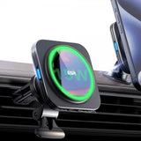 ESR-autoteline Qi2 Air Vent Wireless Car Charger CryoBoost HaloLock Musta