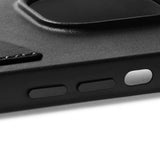 Mujjo iPhone 15 Plus Suojakuori Täysnahkainen Lompakkokotelo Musta