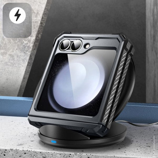 Supcase Samsung Galaxy Z Flip 6 Kuori ArmorBox Musta