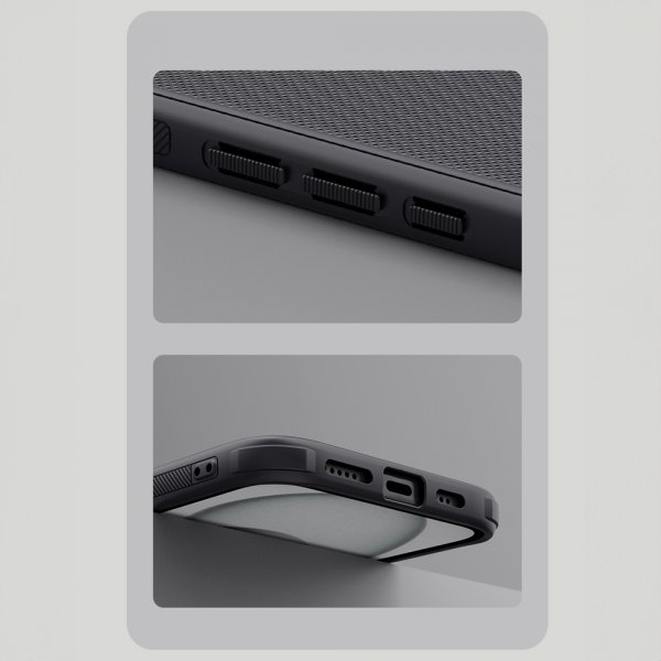 Nillkin iPhone 16 -suojakuori Super Frosted Shield Pro musta