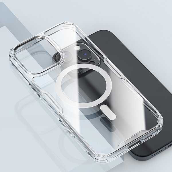 Nillkin iPhone 16 -suojakuori Nature Pro Series MagSafe, läpinäkyvä