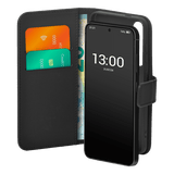 Puro Samsung Galaxy S24 FE -lompakkokotelo, jalusta, musta