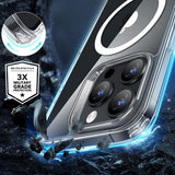 ESR iPhone 16 Pro Max -suojakuori ja -näytönsuoja Classic Hybrid MagSafe Set läpinäkyvä