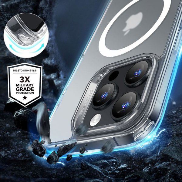 ESR iPhone 16 Pro Max -kuori ja näytönsuoja Classic Hybrid MagSafe Set Himmeä