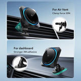 ESR Autoteline Qi2 Air Vent/Dashboard Wireless Car Charger CryBoost HaloLock, musta