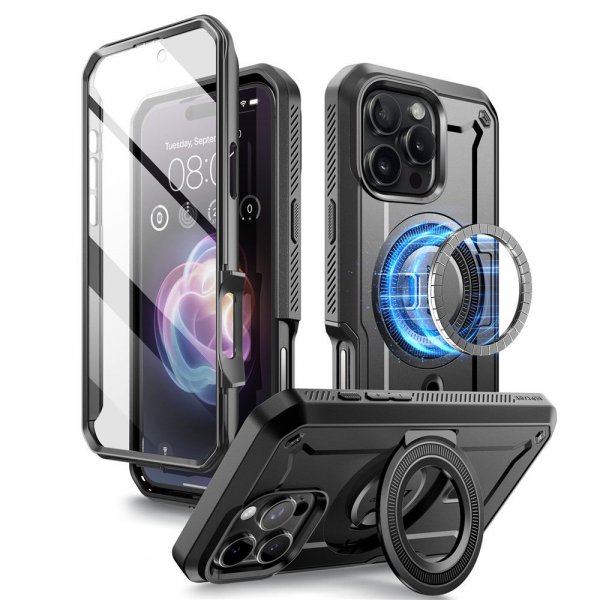 Supcase iPhone 16 Pro Max -suojakuori UB Pro MagSafe Musta