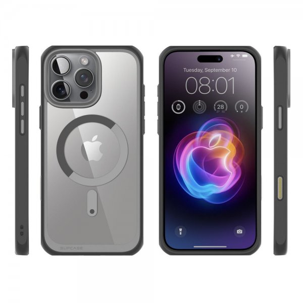 Supcase iPhone 16 Pro Max -suojakuori UB Mag Harmaa