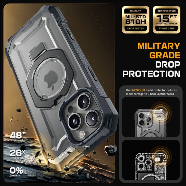 Supcase iPhone 16 Pro Kuori UB Grip MagSafe Harmaa