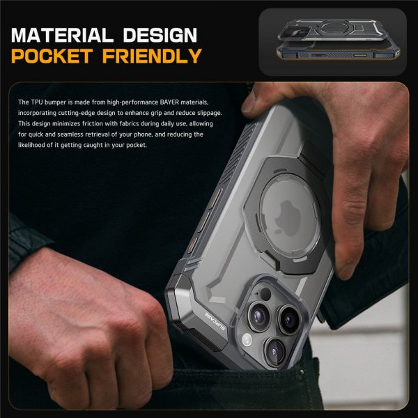 Supcase iPhone 16 Pro Kuori UB Grip MagSafe Harmaa