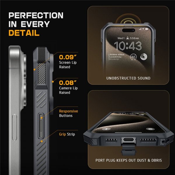 Supcase iPhone 16 Pro Kuori UB Grip MagSafe Harmaa