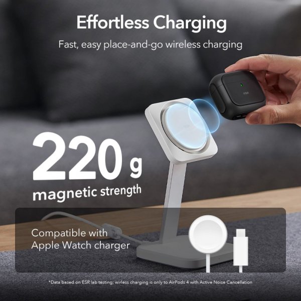 ESR AirPods 4 Kotelo Orbit Hybrid HaloLock Musta
