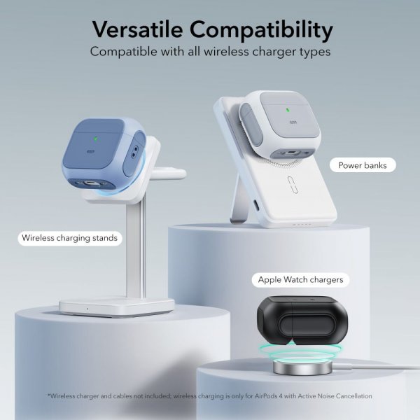 ESR AirPods 4 Kotelo Orbit Hybrid HaloLock Musta