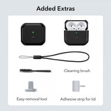 ESR AirPods 4 Kotelo Orbit Hybrid HaloLock Musta