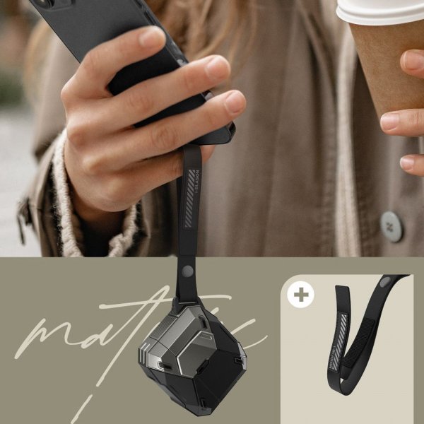 Supcase AirPods 4 Suojakuori Matrix Musta