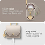 Spigen AirPods 4 -kotelo, Cyrill Mini Bag, beige