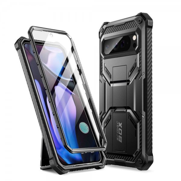Supcase Google Pixel 9/Pixel 9 Pro Suojakuori ArmorBox Musta