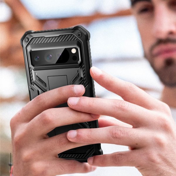 Supcase Google Pixel 9/Pixel 9 Pro Suojakuori ArmorBox Musta
