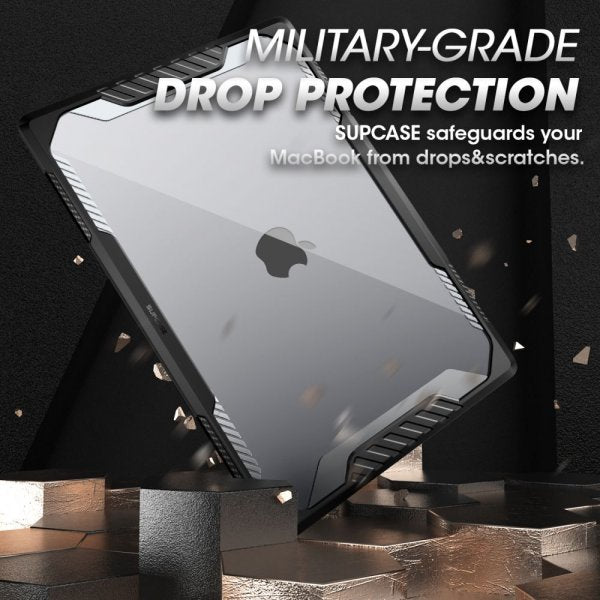 Supcase MacBook Air 15 M2 (A2941)/M3 (A3114) kuori Unicorn Beetle, musta