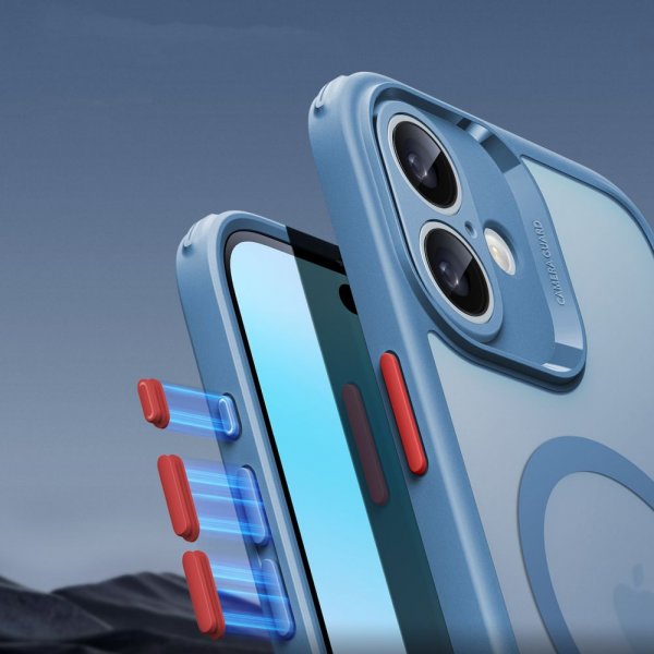 ESR iPhone 16 -kuori ja näytönsuoja Classic Pro MagSafe -setti, sininen