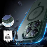 ESR iPhone 16 Pro Max -kuori ja -näytönsuoja Classic Pro MagSafe -setti vihreä