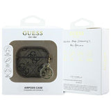 Guess AirPods 4 Kotelo 4G Charm Ruskea