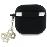Guess AirPods 4 Classic Logo 4G Charm -kuori, musta