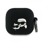 Karl Lagerfeld AirPods 4 -kuori Karl & Choupette 3D Musta