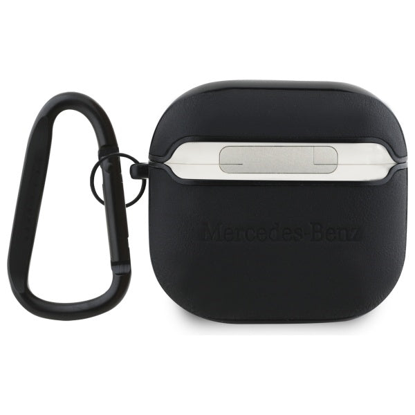 Mercedes-Benz AirPods 4 -kotelo, aitoa nahkaa, musta