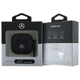 Mercedes-Benz AirPods 4 -kotelo, aitoa nahkaa, musta