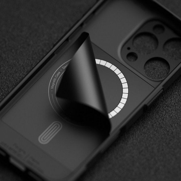 Ringke iPhone 16 Pro Max -suojakuori Rugged Gear Magnetic, musta