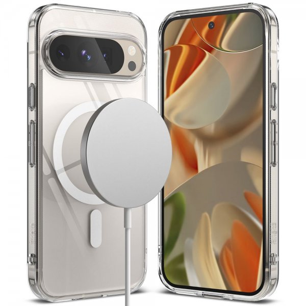 Ringke Google Pixel 9/Pixel 9 Pro Kuori Fusion Magnetic Läpinäkyvä