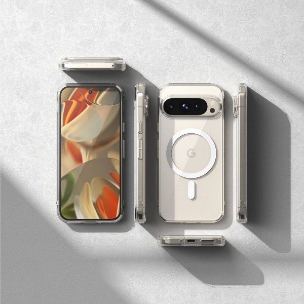 Ringke Google Pixel 9/Pixel 9 Pro Kuori Fusion Magnetic Läpinäkyvä