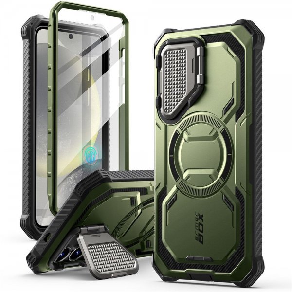 Supcase Samsung Galaxy S25 Kuori ArmorBox MagSafe Vihreä