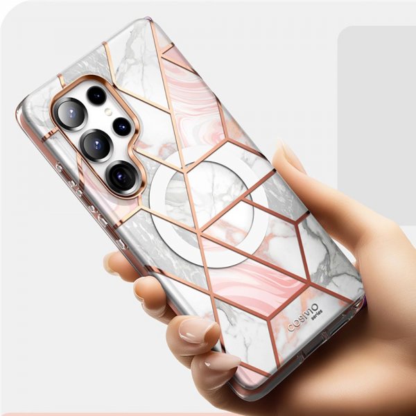 Supcase Samsung Galaxy S25 Ultra Kuori Cosmo MagSafe Pink Marble