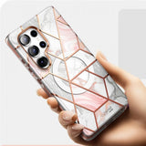 Supcase Samsung Galaxy S25 Ultra Kuori Cosmo MagSafe Pink Marble