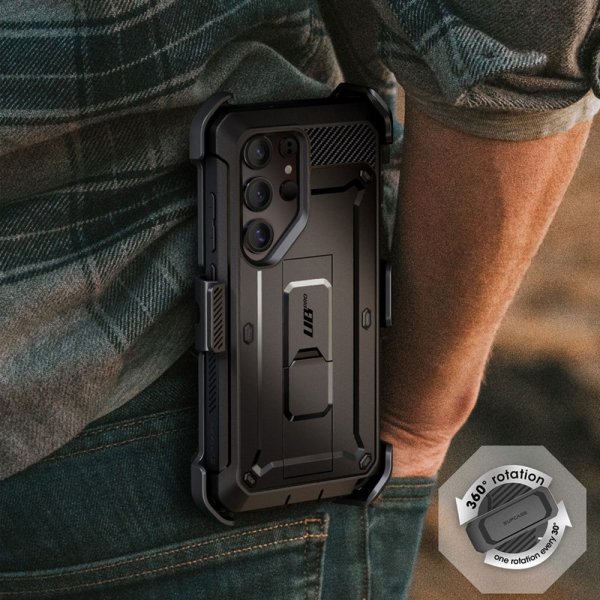 Supcase Samsung Galaxy S25 Ultra Kuori UB Pro Musta