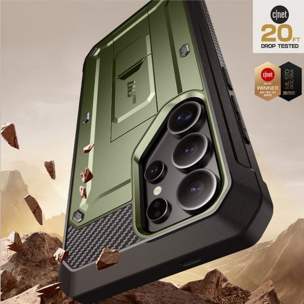 Supcase Samsung Galaxy S25 Ultra -kuori UB Pro Vihreä