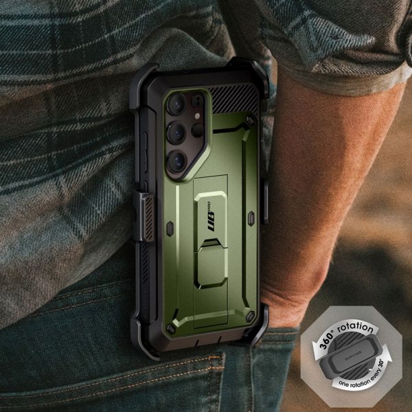 Supcase Samsung Galaxy S25 Ultra -kuori UB Pro Vihreä