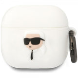Karl Lagerfeld AirPods 4 Suojakuori Karl 3D Valkoinen