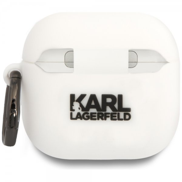 Karl Lagerfeld AirPods 4 Suojakuori Karl 3D Valkoinen