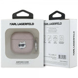 Karl Lagerfeld AirPods 4 -kuori Monogram Choupette, vaaleanpunainen