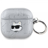 Karl Lagerfeld AirPods 4 -kuori Monogram Choupette Silver