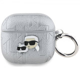 Karl Lagerfeld AirPods 4 -kuori Monogram Karl & Choupette Silver