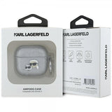 Karl Lagerfeld AirPods 4 -kuori Monogram Karl & Choupette Silver