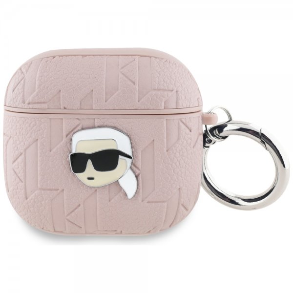 Karl Lagerfeld AirPods 4 -kuoret Monogram Karl, pinkki