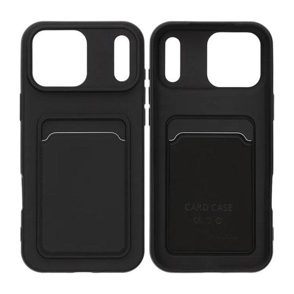 iPhone 17 Pro Max Kuori Korttiteline Musta
